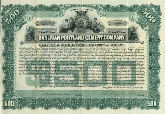 San Juan Portland Cement Co. - $500